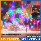 LED Crystal Magic Ball Stage Light USB Colorful Rotating Party KTV DJ Disco Lamp