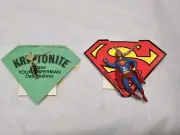 Vintage MOC Superman Figure Necklace + Kryptonite Necklaces