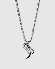 Boot Necklace Silver