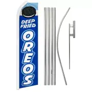 "DEEP FRIED OREOS" Advertising Super Flag & Pole Kit food snack dessert cookies