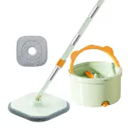 360-Degree Rotating Self Wringing Mop and Bucket Set Spin Mop with Separate Compartments Bucket Style 1