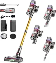 [UNINELL HOME] Battery Vacuum Cleaner 48000Pa/550W/65Min, Vacuum Cleaner Wireless Self-Charging with LED Touch Screen/Anti-Tangle Brush, Self-Standing/Super Quiet Battery Vacuum Cleaner for Carpets Pet
