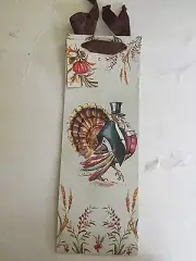 Wine Gift Bag Thanksgiving Theme Turkey Gift Tag Fall Booze Liquor Hostess Gift