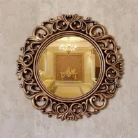 在飛比找ETMall東森購物網優惠-【協貿】古典橢圓形古銅色裝飾壁掛公主鏡子