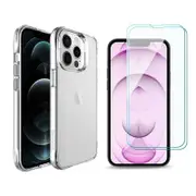iCoverLover For iPhone 13 Pro Max Case + [2-Pack] Glass Screen Protectors Clear