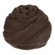 Needle Felting Wool, 3.5 Oz Nature Fibre Wool Yarn Roving (Dark Brown)