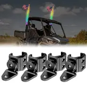 4x Pro-Fit Cage UTV Whip Light Mounts For Polaris Ranger Can Am Defender CF-MOTO