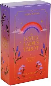 Iouyjiu Lovely Ladies Tarot, Beautiful Oracle Cards, English Tarot Deck, Fate Divination Cards, Tarot for Family Fun, Full Tarot Set, Elegant Tarot Deck, Fortune Telling Tarot