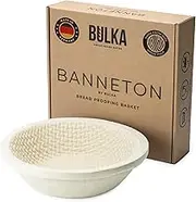 Large Round 9" 1kg Waffle Banneton Bread Proofing Basket Pressed Wood Pulp, Sourdough Proofing Basket - Non-Stick Brotform Sourdough Bread Baking Supplies, Made in Germany.