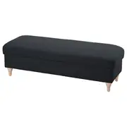 ESSEBODA bench with storage, Knäbäck/anthracite birch