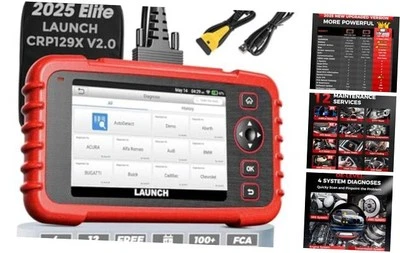 CRP129X V2.0 Elite OBD2 Scanner, 2024 Lifetime Free Online Update Scan Tool,
