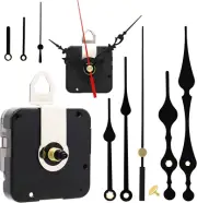 2 Sweep Silent Clock Movements with 4 Pack Different Size Clock Hands, DIY Wall