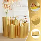 New Gold Cover For Plinth Cylinder Pedestal Wedding Cake Flower Display Stand