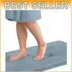 Plush 60"x17" Memory Foam Bath Rug - Non-Slip Microfiber, Quick Dry - Smoke Blue