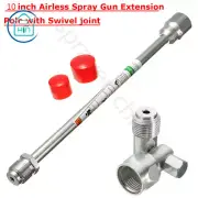 Airless Paint Spray Gun 10 inch Extension Pole With Swivel Joint Adapter Tool