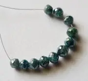 3.5-4.3mm Blue Faceted Diamond Rondelle, Sparkling Blue Faceted Diamond Beads