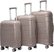 [Habrur] Checked Luggage Carry On Luggage Luggage Sets 3 Piece Suitcases with Wheels, Expandable and Travel Lightweight Luggage Suitcase (Color : E, Size : 20+24+28 in)