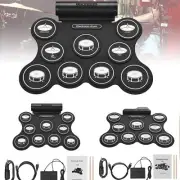 Electronic Drum Set 7 Pads Roll Up Electric Drum Pad Rechargeable Midi Drum Kit