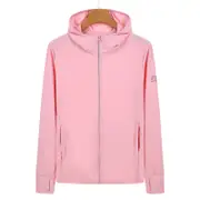 M Pink Long Sleeve UV Protection Summer Breathable Knitted Ice Silk Outdoor Sun Protection Clothing - Unisex Thin Sunscreen Shirt