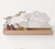 [Namly Design] Self-Adhesive Sticker – Ikea Picture Ledge, Shelf Decal / Unicorn Design