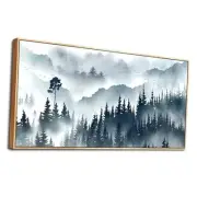 Wood Framed Wall Art For Living Room Canvas Wall Decor For Office Abstract