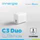 台達Innergie C3 Duo(摺疊版)30瓦 USB-C 雙孔萬用充電器｜支援PD/QC快充