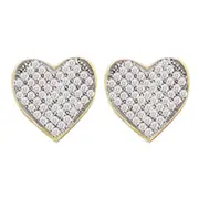 1/4CTW-Diamond GIFT HEART EARRINGS