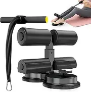 Sit Up Machine for ABS - Adjustable Sit Up Bar, Abdominal Trainer Floor Holder, Compact Core Training Equipment, Strength Training Assistant with Strong Suction Cup for Gym, Portable