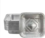 Non Stick Disposable Air Fryer Aluminum Foil Liners Square 50PCS Oil Proof Alumi