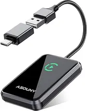 ASOUNY CarPlay Wireless Adapter 2025 - Converts Wired CarPlay into Wireless CarPlay, Plug & Play, Compatible with Cars from 2016 and iPhone 6+ (iOS 10+)