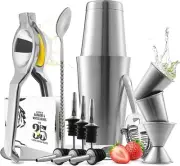 Bar Set Cocktail Shaker Set Stainless Steel Mixology Bartender Kit 16 Piece New