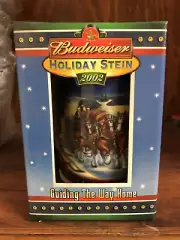 2002 Budweiser Holiday Stein in Box with Certificate of Authenticity
