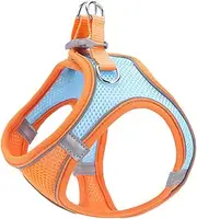 Yardwe Reflective Pet Harness and Leash for Dogs and Cats Breathable Vest with Leash for Outdoor Walking