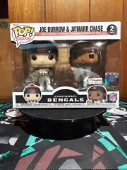 Funko POP! Cincinnati Bengals Joe Burrow & Jamarr Chase 2 Pack Fanatics In Hand