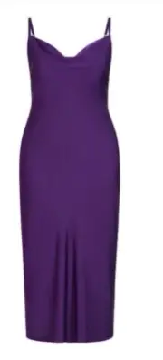 City Chic Small Purple Slip Dress Plus Size 16
