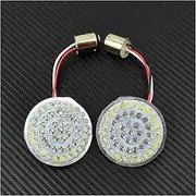 Indicators Flowing Turn Signal Motorcycle 2" Bullet Style 1157 Turn Signal Light LED Panel For Harley Sportster XL883 1200 Softail Dyna Touring Street Glide Turn Signal Indicator(Amber red light)