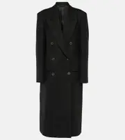 [Nili Lotan] Nili Lotan Edmont double-breasted wool-blend coat AU 14 black