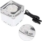 CPU Water Cooling Pump,3000RPM Fast Heat Dissipation Computer Pump 800L/H 3.5 Meters Pump Head PC Pump Tank (White)
