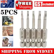 5 Pcs Magnetic Steel Triangle Head Screwdriver Bit 50mm S2 Steel 1/4 Hex Shank