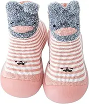 [Generic] Non Slip Shoes for Baby Girl Cartoon Baby Infant Elastic Shoes Toddler First Non-Slip Animals Socks Walkers Baby Shoes Girls Toddler Tennis Shoes Pink