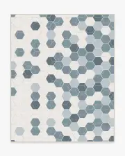 245' x 305' | Machine Washable Runner Rug | Kid & Pet Friendly | Indoor Rug | Prisma Slate Blue Flatwoven Rug | Ruggable