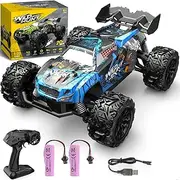 KAIMIO 1/20 All Terrain RC Car, 20+KMH Monster Truck, 2.4Ghz Off-Road RC Vehicle with 2 Batteries, Suitable for Adults and Beginners,for Boys and Girls(Blue)