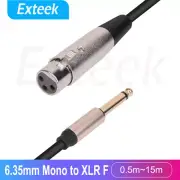 XLR Female to Jack 6.35 / 6.5 mm ( 1/4" ) Male Plug Audio Lead Microphone Cable