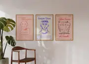[Namly Design] Poster - Retro Artwork Collection / Set of 3