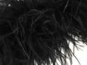 2 Yards - 10 Plys Black Ostrich Extra Large Heavyweight Feather Boa