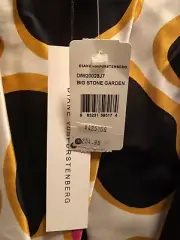 Black SAKS FIFTH AVENUE DVF 6 8 Sm M DIANE VON FURSTENBURG Dress NWT $425 Silk
