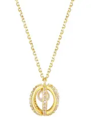 [Georgini] Majesty Freshwater Pearl And Cubic Zirconia Pendant in Gold