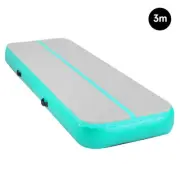 3m Airtrack Tumbling Mat Gymnastics Exercise Inflatable Gym Air Track Green