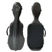 High quality Cello Shaped Full Size Black Compound carb Violin Case Strong