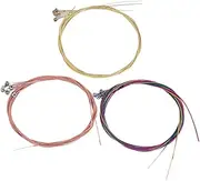 FUTUREORYY 6 Pack Folk Guitar Strings Set Yellow Brass Strings Replacement Kit Light Heavy Banjo Viola